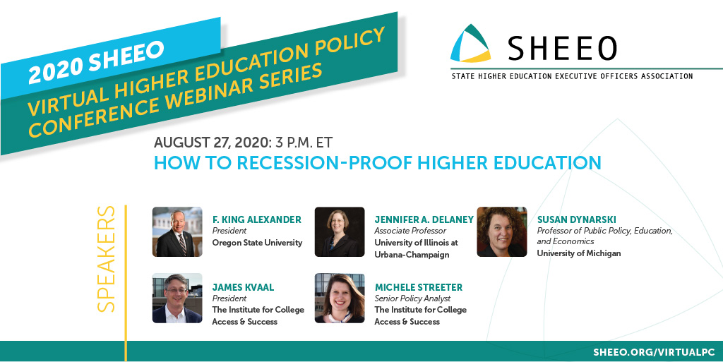 SHEEO Virtual Higher Education Policy Conference Webinar Series